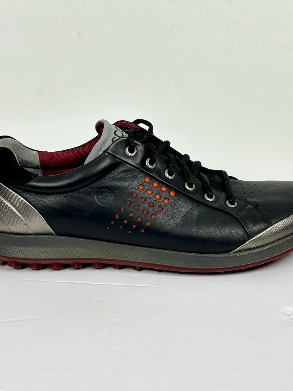ECCO Biom Hybrid 2 Hydromax 46 Yak Black Leather Spikeless Golf Shoe Mens 12